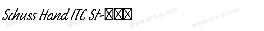 Schuss Hand ITC St字体转换